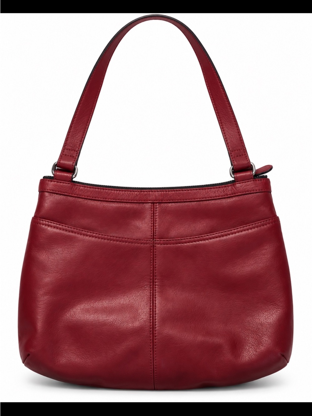 Brighton Red Leather Studded Medallion Shoulder Bag like NEW - Picture 3 of 9